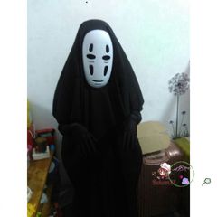 Bộ trang phục Vô Diện Kaonashi - Áo choàng đen, mặt nạ và găng tay cosplay cho trẻ em và người lớn - Phong cách Spirited Away