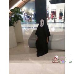 Bộ trang phục Vô Diện Kaonashi - Áo choàng đen, mặt nạ và găng tay cosplay cho trẻ em và người lớn - Phong cách Spirited Away