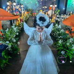 Cánh Thiên Thần WillisMe - Phụ Kiện Tóc Lông Vũ Đen Trắng Unisex Halloween - Đạo Cụ Cosplay và Tiệc Tùng Thú Vị