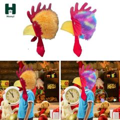Mũ Gà Trống Hóa Trang - Độc Đáo Cho Tiệc Halloween, Cosplay, Phụ Kiện Bar, Chất Liệu Bông PP Sang Trọng, Kích Thước 30cm