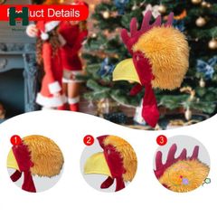 Mũ Gà Trống Hóa Trang - Độc Đáo Cho Tiệc Halloween, Cosplay, Phụ Kiện Bar, Chất Liệu Bông PP Sang Trọng, Kích Thước 30cm