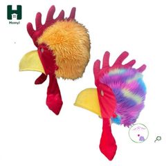 Mũ Gà Trống Hóa Trang - Độc Đáo Cho Tiệc Halloween, Cosplay, Phụ Kiện Bar, Chất Liệu Bông PP Sang Trọng, Kích Thước 30cm