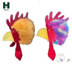 Mũ Gà Trống Hóa Trang - Độc Đáo Cho Tiệc Halloween, Cosplay, Phụ Kiện Bar, Chất Liệu Bông PP Sang Trọng, Kích Thước 30cm
