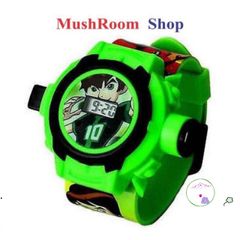 Đồng Hồ Ben 10 Phát Sáng - Đồng Hồ Đeo Tay Chiếu Hình Nhân Vật Hoạt Hình, Món Quà Học Tập Cho Trẻ Em