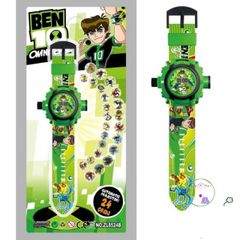 Đồng Hồ Ben 10 Phát Sáng - Đồng Hồ Đeo Tay Chiếu Hình Nhân Vật Hoạt Hình, Món Quà Học Tập Cho Trẻ Em