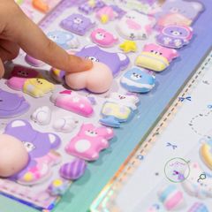 Miếng Dán Bọt Bong FARLE - Hình Dán 3D Hoạt Hình Giảm Căng Thẳng, Trang Trí Cốc Nước, Đồ Chơi Trẻ Em Cute