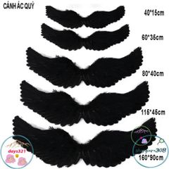 Bộ Cánh Thiên Thần Cosplay Trắng-Đen - Phụ Kiện Hóa Trang Huyền Bí Cho Tiệc Halloween Và Sự Kiện Đặc Biệt