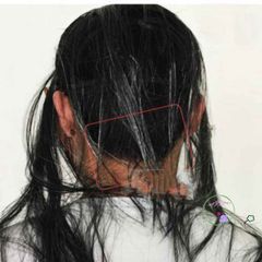 Mặt Nạ Hóa Trang Đen Dài Tóc - Mặt Nạ Ma Mắt Đỏ Cho Halloween - Phụ Kiện Thời Trang Độc Đáo