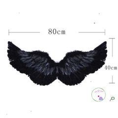 Cánh Thiên Thần Đen Cosplay - Bộ Cánh Ác Quỷ Màu Trắng Cho Trẻ Em & Người Lớn - Phụ Kiện Hóa Trang Độc Đáo