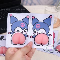 Bộ nhãn dán silicon Sanrio Cinnamoroll, Kuromi, Melody, Pochacco, Hello Kitty 3D chống sốc - quà tặng dễ thương cho fan ẩm thực và văn phòng phẩm