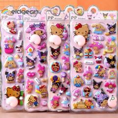Nhãn dán bong bóng 3D ELDGEAN hình thú Kawaii - Trang trí điện thoại, giảm căng thẳng, quà tặng dễ thương cho fan hoạt hình