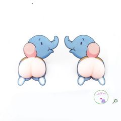 Hình Dán 3D Mông Đào Dễ Thương - Decal Bảo Vệ Mũ Bảo Hiểm, Xe Máy, Điện Thoại - Phụ Kiện Thời Trang Cute