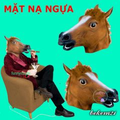 Mặt Nạ Ngựa Nâu Latex - Đạo Cụ Hóa Trang Halloween và Trung Thu - Phù Hợp Với Mọi Lứa Tuổi, Sự Kiện Lễ Hội
