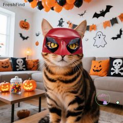 Mặt nạ mèo dễ thương kiểu dơi cho thú cưng - Phụ kiện Halloween độc đáo cho chó mèo, Giúp hóa trang thú cưng thêm sinh động!
