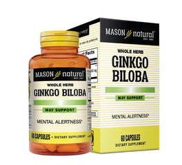 Viên Uống Ginkgo Biloba Mason Natural 60 Viên - Hỗ Trợ Chức Năng Não Bộ và Tuần Hoàn Máu Não - Sản Phẩm Mỹ Chính Hãng