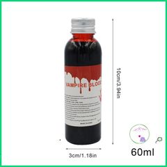 Máu Giả Halloween 30/60ml - Đạo Cụ Hóa Trang Thực Tế Cho Thây Ma, Ma Cà Rồng và Các Bữa Tiệc Kinh Dị