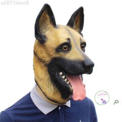 Mặt Nạ Chó Sói Latex - Phụ Kiện Hóa Trang Halloween Thực Tế, Đáng Yêu Cho Tiệc Tùng và Cosplay