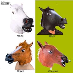 Mặt Nạ Ngựa Vàng Latex 3D - Hóa Trang Halloween, Trung Thu & Cosplay Độc Đáo - Phụ Kiện Thời Trang Sự Kiện
