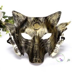 Mặt nạ sói YERZ - Mặt nạ Halloween Unisex Trang Trí Độc Đáo Đạo Cụ Cosplay Lễ Hội Hóa Trang 28x22cm