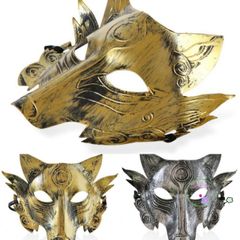 Mặt nạ sói YERZ - Mặt nạ Halloween Unisex Trang Trí Độc Đáo Đạo Cụ Cosplay Lễ Hội Hóa Trang 28x22cm