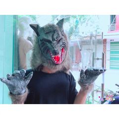 Mặt Nạ Chó Sói Shiba & Husky - Phụ Kiện Hóa Trang Halloween Độc Đáo Cho TikTok và Sự Kiện Lễ Hội