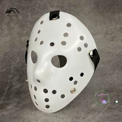 Mặt Nạ Jason Trắng Halloween - Phụ Kiện Kinh Dị Đáng Sợ cho Tiệc Hóa Trang, Lấy Cảm Hứng từ Freddie Vs. Jason