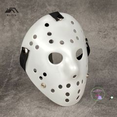 Mặt Nạ Jason Trắng Halloween - Phụ Kiện Kinh Dị Đáng Sợ cho Tiệc Hóa Trang, Lấy Cảm Hứng từ Freddie Vs. Jason