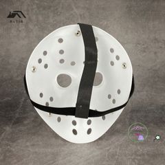 Mặt Nạ Jason Trắng Halloween - Phụ Kiện Kinh Dị Đáng Sợ cho Tiệc Hóa Trang, Lấy Cảm Hứng từ Freddie Vs. Jason