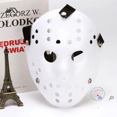 Mặt Nạ Jason Trắng Halloween - Phụ Kiện Kinh Dị Đáng Sợ cho Tiệc Hóa Trang, Lấy Cảm Hứng từ Freddie Vs. Jason