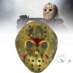 Mặt Nạ Jason Halloween - Phụ Kiện Cosplay Kinh Dị Màu Trắng, Đạo Cụ Trang Trí, Thứ Sáu Ngày 13