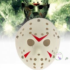 Mặt Nạ Jason Halloween - Phụ Kiện Cosplay Kinh Dị Màu Trắng, Đạo Cụ Trang Trí, Thứ Sáu Ngày 13