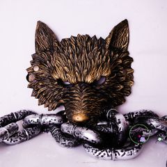 Mặt Nạ Hóa Trang Người Lớn Hình Sói Xám - Phụ Kiện Giải Trí Cho Bữa Tiệc Halloween, Hóa Trang Độc Đáo
