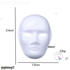 Mặt Nạ Giấy Trắng DIY Cho Bé - Phụ Kiện Hóa Trang Halloween Thú Vị, Nghệ Thuật Sáng Tạo