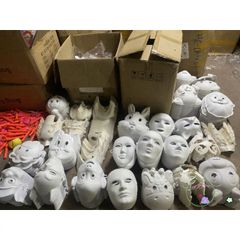 Set 10 Mặt Nạ Giấy Bồi Có Dây Đeo - Sáng Tạo Tô Màu Trung Thu - Giá Sỉ Hấp Dẫn, Giao Hàng Nhanh Chóng