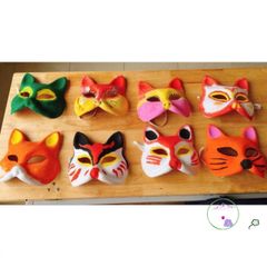Set 10 Mặt Nạ Giấy Bồi Có Dây Đeo - Sáng Tạo Tô Màu Trung Thu - Giá Sỉ Hấp Dẫn, Giao Hàng Nhanh Chóng
