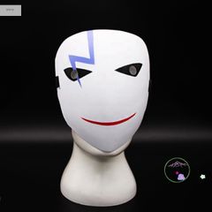Mặt Nạ Trắng Cosplay Hiruko Anime - Phụ Kiện Halloween Độc Đáo Cho Fan Anime, Kích Thước 21,5cm x 17cm x 6cm