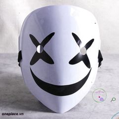 Mặt Nạ Cosplay Đen Trắng Hiruko - Phụ Kiện Hóa Trang Anime Bullet Đen, Đồ Trang Trí Nghệ Thuật