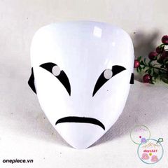 Mặt Nạ Cosplay Đen Trắng Hiruko - Phụ Kiện Hóa Trang Anime Bullet Đen, Đồ Trang Trí Nghệ Thuật
