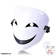 Mặt Nạ Cosplay Đen Trắng Hiruko - Phụ Kiện Hóa Trang Anime Bullet Đen, Đồ Trang Trí Nghệ Thuật