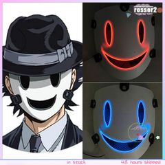 Mặt Nạ Cosplay Thiên Thần Nụ Cười Hiruko LED Phát Sáng - Khẩu Trang Halloween Độc Đáo Cho Tiệc Hóa Trang