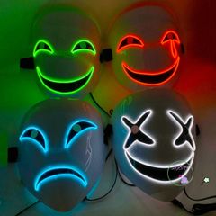 Mặt Nạ LED Phát Sáng Anime Black Bullet Hiruko - Chú Hề Tỏa Sáng Cho Halloween & Tiệc Hóa Trang