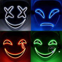 Mặt Nạ LED Phát Sáng Anime Black Bullet Hiruko - Chú Hề Tỏa Sáng Cho Halloween & Tiệc Hóa Trang