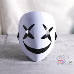 Mặt Nạ Halloween HIRUKO Hình Mặt Cười Trắng Ngộ Nghĩnh - Phụ Kiện Cosplay Thời Trang Party Unisex