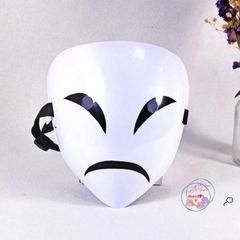 Mặt Nạ Halloween HIRUKO Hình Mặt Cười Trắng Ngộ Nghĩnh - Phụ Kiện Cosplay Thời Trang Party Unisex