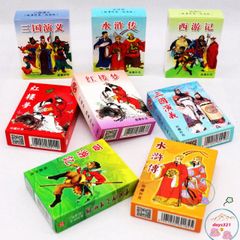 Set Thẻ Bài 54 Lá Thủy Hử, Tây Du Kí, Tam Quốc, Hồng Lâu Mộng - Thẻ Bài Hoạt Hình Độc Đáo, Quà Tặng Fan Anime