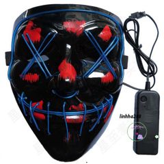 Mặt Nạ Phát Sáng LED 10 Màu - Hóa Trang Hacker Halloween Jason Jabbawockeez Cho Người Lớn & Trẻ Em