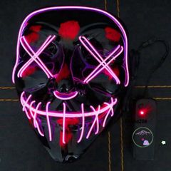 Mặt Nạ Phát Sáng LED 10 Màu - Hóa Trang Hacker Halloween Jason Jabbawockeez Cho Người Lớn & Trẻ Em