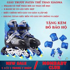 Giày Patin Thể Thao LED 8 Bánh Xe - Khung Titan, Kèm Đồ Bảo Hộ, Phù Hợp Trẻ Em và Người Lớn, Thiết Kế Độc Đáo, Họa Tiết XIAO MA BEI