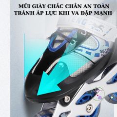 Giày Patin Thể Thao LED 8 Bánh Xe - Khung Titan, Kèm Đồ Bảo Hộ, Phù Hợp Trẻ Em và Người Lớn, Thiết Kế Độc Đáo, Họa Tiết XIAO MA BEI