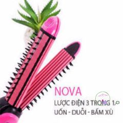 Lược Điện Đa Năng 3 Trong 1 NOVA NHC-8890 - Máy Làm Tóc Xoăn, Duỗi, Dập Xù Tiện Lợi - Thiết Kế Gọn Nhẹ, An Toàn Cho Tóc